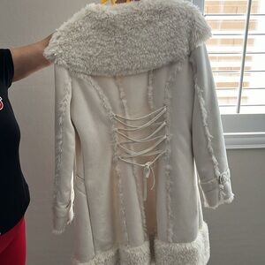 Bebe size medium white coat used only once